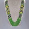 Зелений гердан “Фарери” з низками бісеру