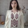 Ексклюзивний гердан з бісеру “Червоні квіти”