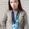 Гердан з бісеру чорний «Гладіолус»