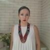 Гердан з бісеру чорно-червоний “Розалі”