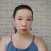 Сережки кільця з бісеру у синьому та золотистих кольорах “Джаннет”