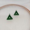 Зелені сережки трикутники