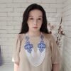 Гердан з бісеру біло-блакитний «Фрея»