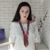 Червоно-чорний гердан “Етніка” з розеткою