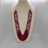 Гердан з бісеру червоно-білий «Марево» з намистом