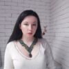 Кутовий смарагдовий гердан “Аріадна” з підвісою із кристалу