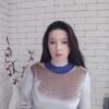 Силянка з бісеру у синьому кольорі з кристалами “Сапфір”