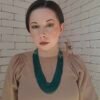Зелене намисто з бісеру “Смарагдове”